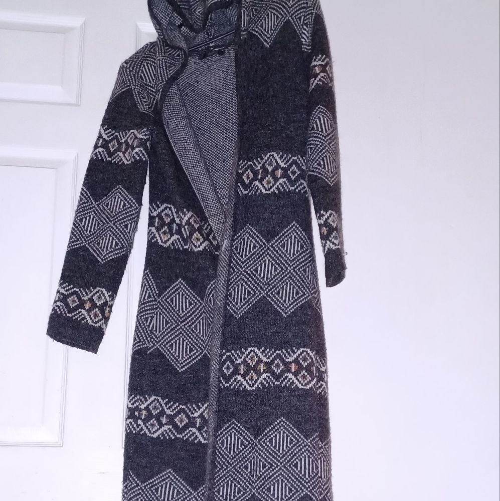 Long warm cardigan